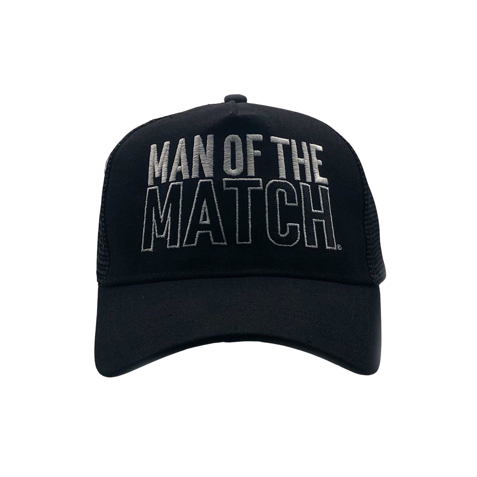MAN OF THE MATCH® Roberto Carlos Official Cap - Embroidered White on Black - Premium Linen