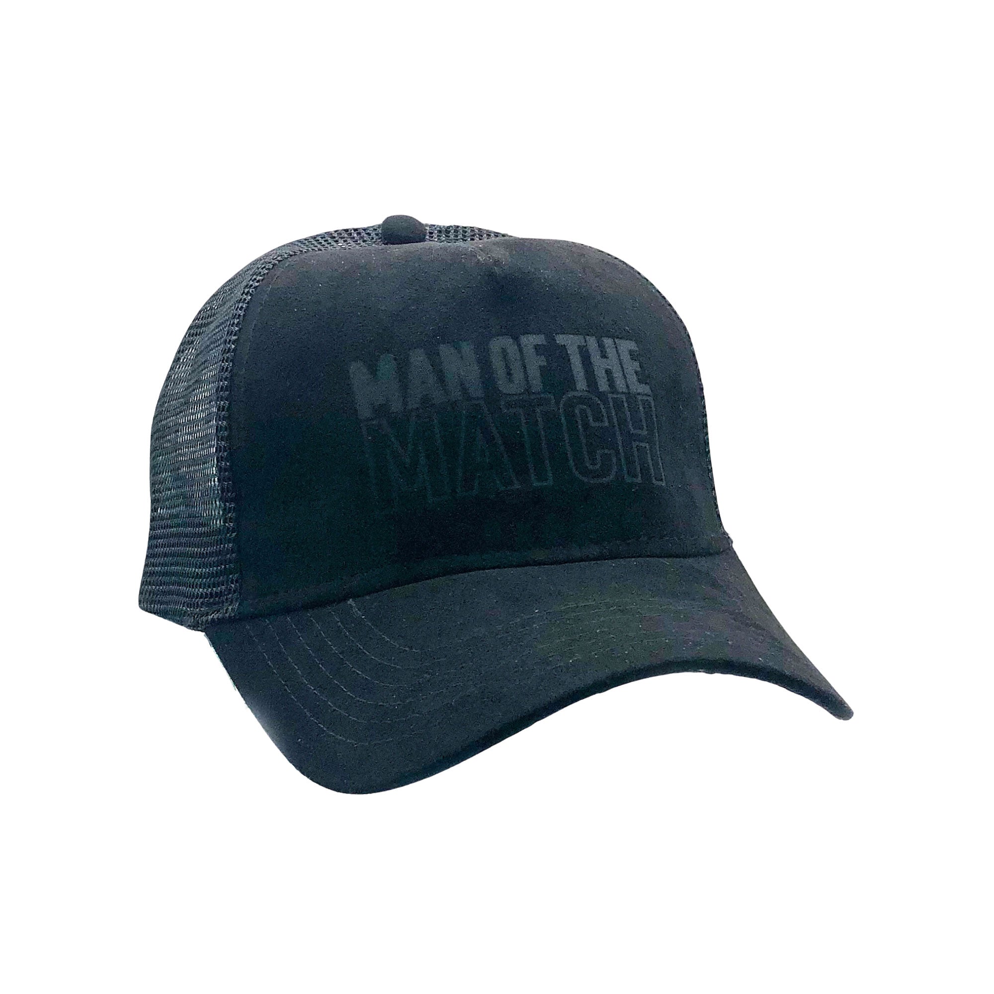 MAN OF THE MATCH® Official Cap - Laser Branded Black Suede